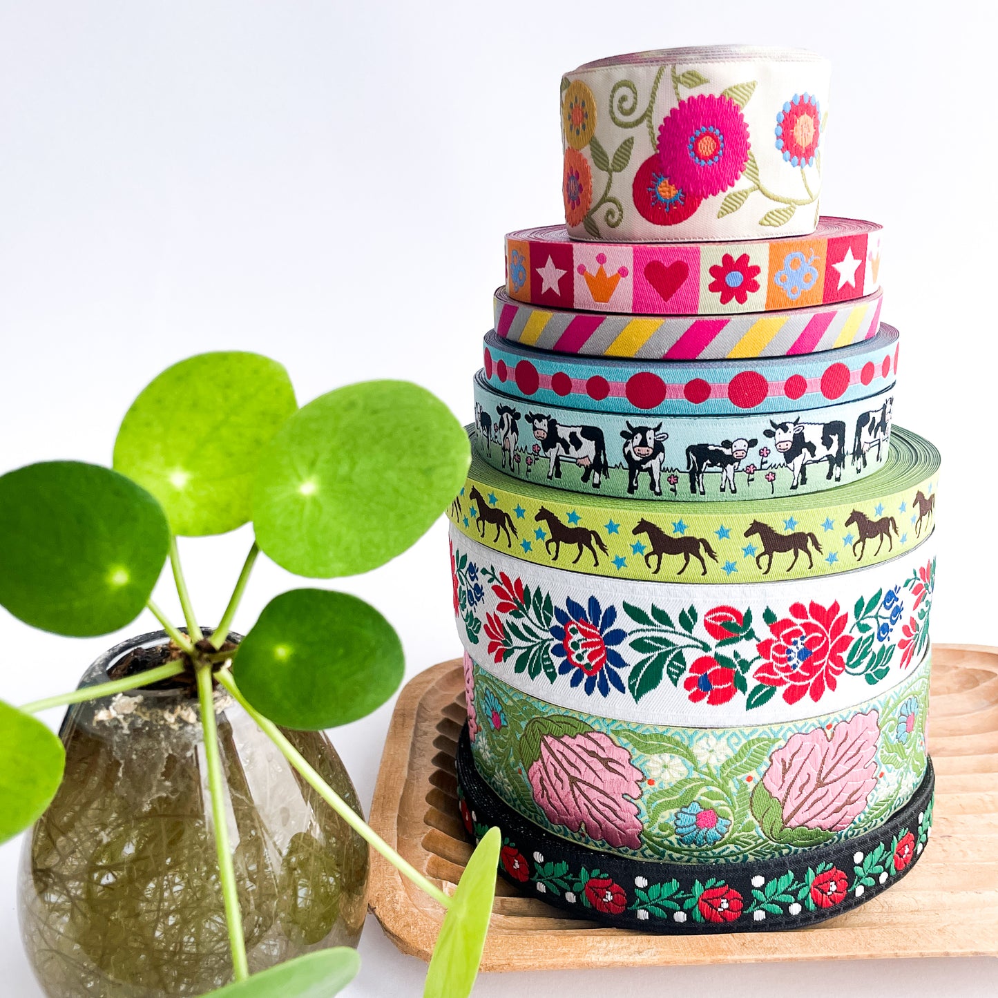 Webband Dirndl Trachtenborte weiß 35mm