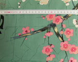 25cm Baumwollstoff „Golden Garden - Sakura“ Kirschblüten grau