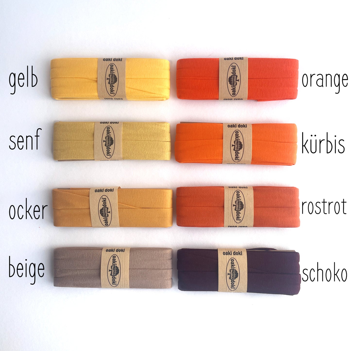 Jersey Schrägband orange gef. 40/20mm oaki doki