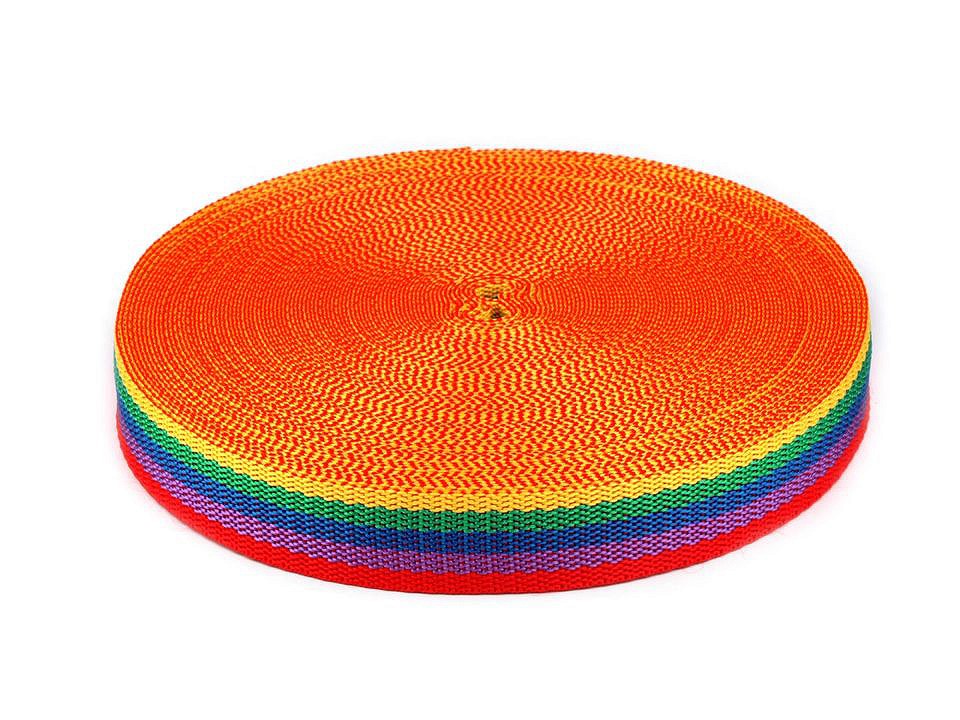 Gurtband 30mm Regenbogen soft
