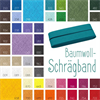 Baumwoll-Schrägband hellgrau gefalzt 40/20mm