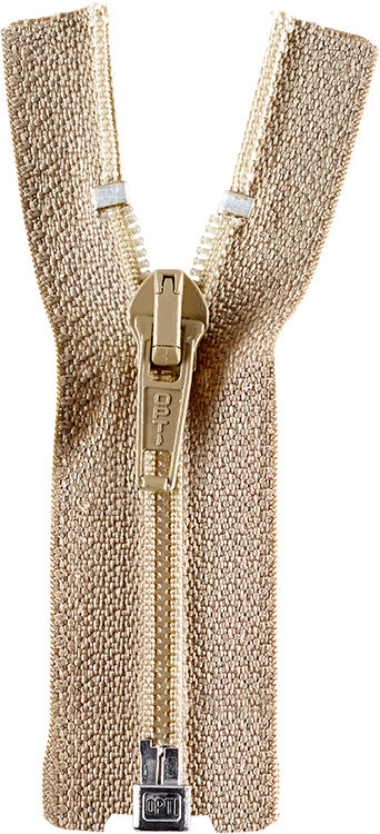 Reißverschluss S60 Fulda teilbar 35cm beige Opti