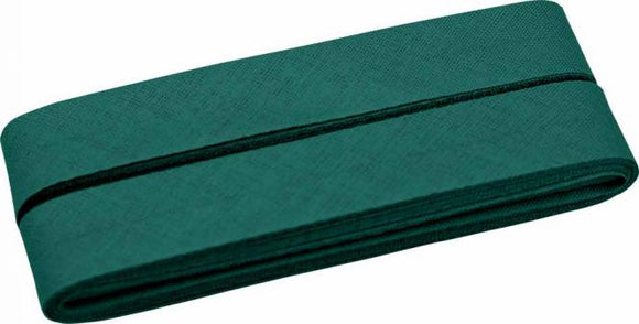 Baumwoll-Schrägband smaragd gefalzt 40/20mm