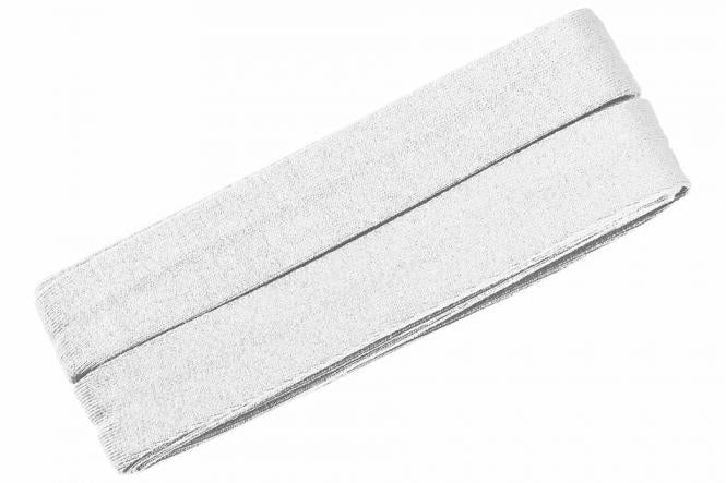 Jersey Schrägband weiß gef. 40/20mm oaki doki