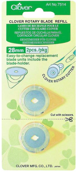 2 Ersatzmesser für den Rollschneider 28mm von Clover