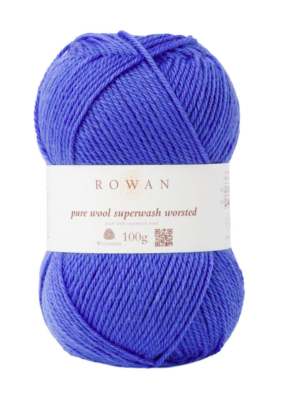 Wolle „pure wool worsted" taubenblau ROWAN