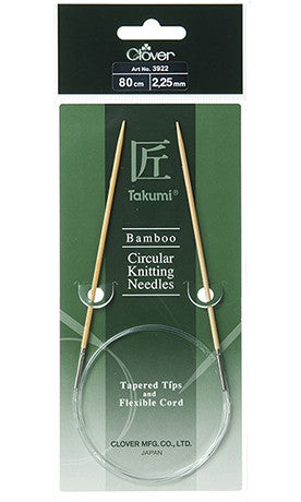 Rundstricknadeln 80cm Bambus 2,25mm tapered tips Takumi / Clover