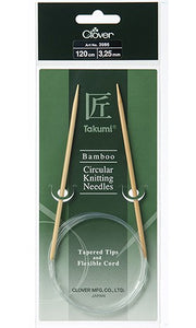 Rundstricknadeln 120cm Bambus 3,25mm tapered tips Takumi / Clover