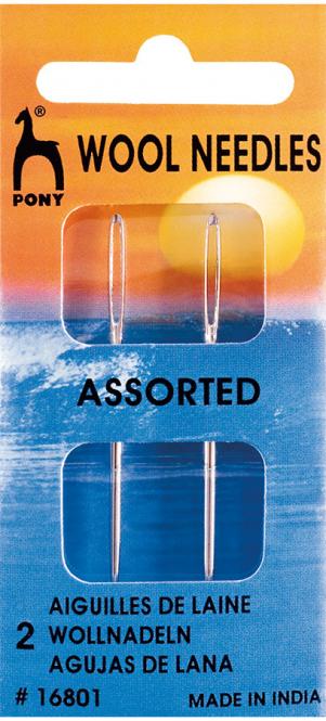 2 Wollnadeln | Smyrnanadeln spitz + stumpf PONY