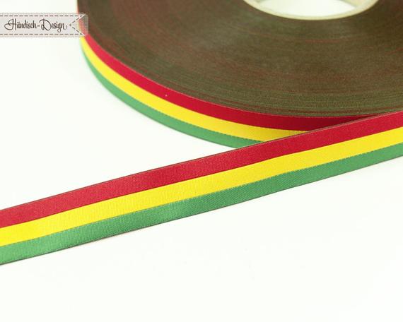 Webband REGGAE rot/gelb/grün