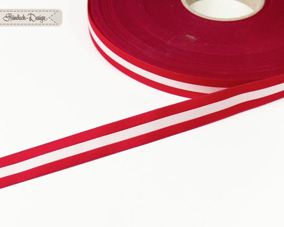 Webband Fahne Fußball rot/weiß/rot