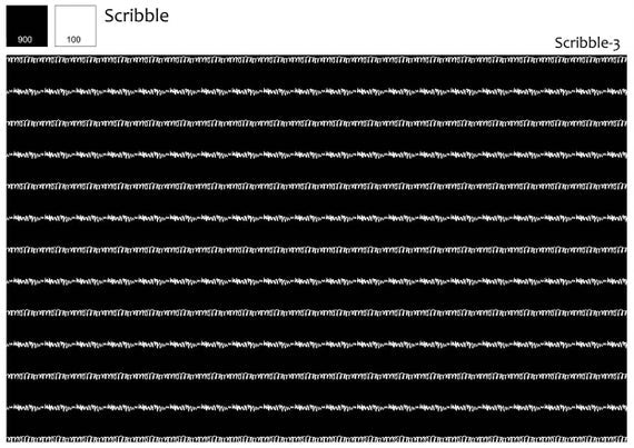 25cm Jersey „Scribble“ Kritzellinien schwarz