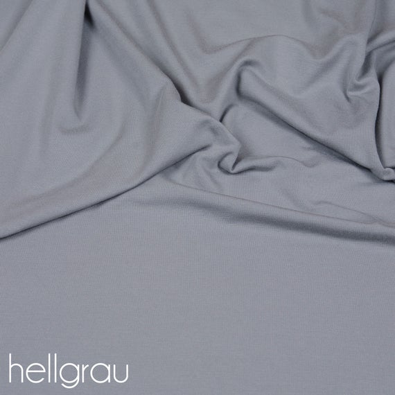 25cm Viskose-Jersey Uni hellgrau 21,20€/m Hilco