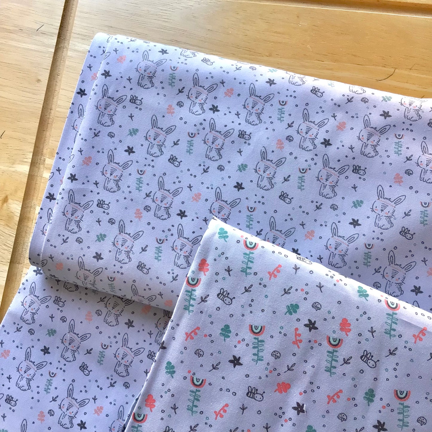 25cm Baumwollstoff Hasen grau