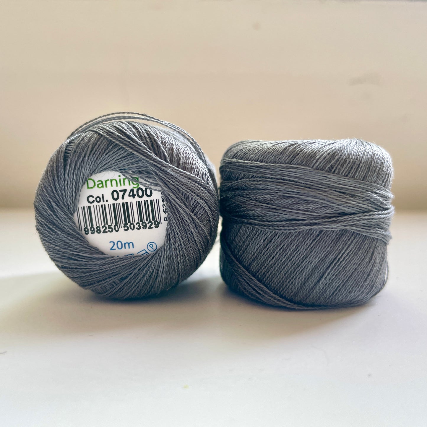 Stopfgarn MEZ Darning Baumwolle steingrau 4fädig