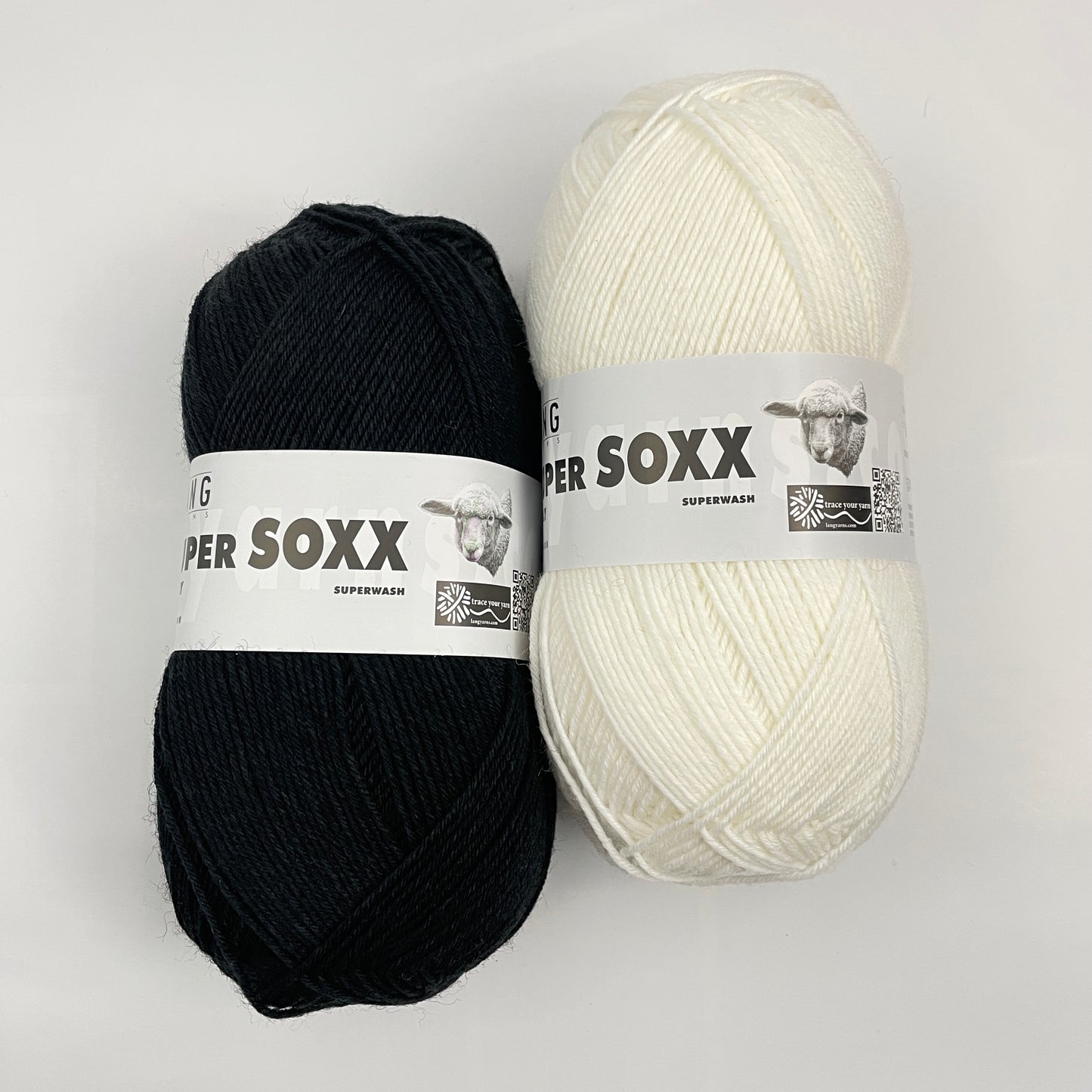 Sockenwolle SUPER SOXX 6fach/6-ply weiß Lang Yarns