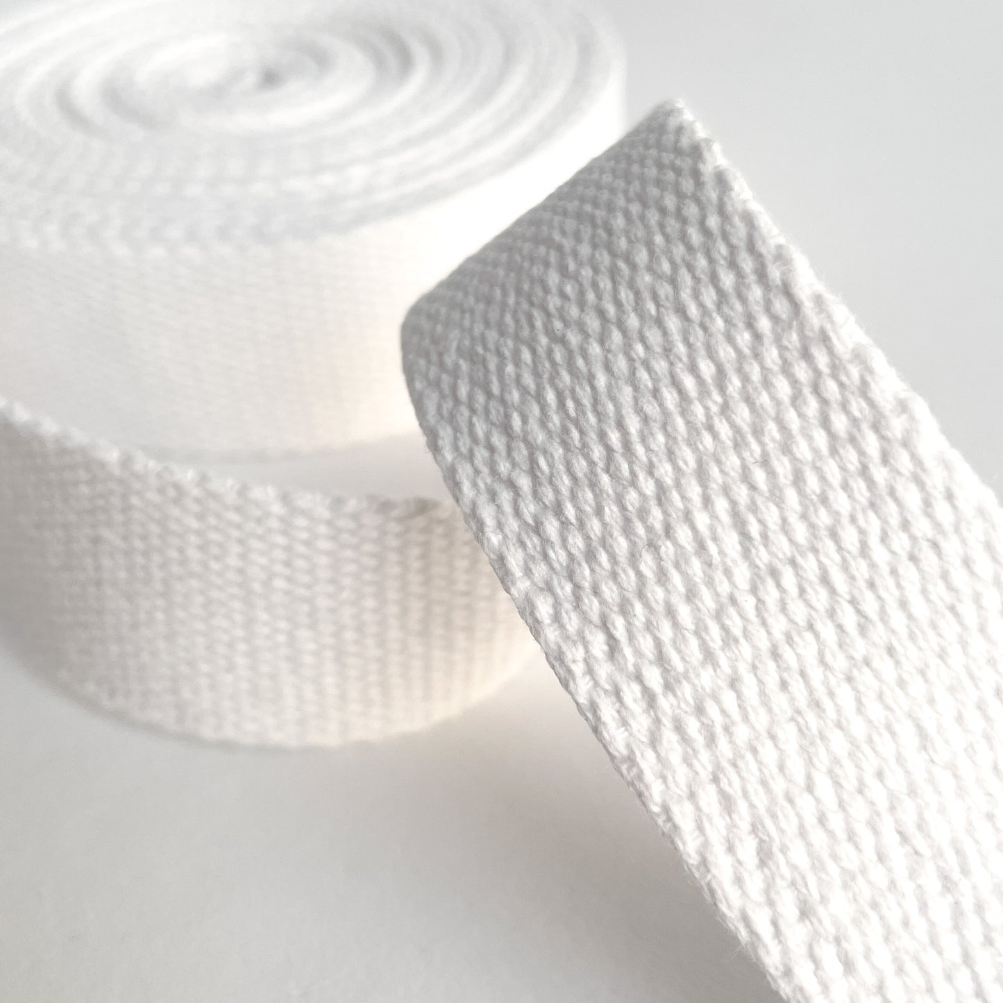 Gurtband Baumwolle 30mm schneeweiß