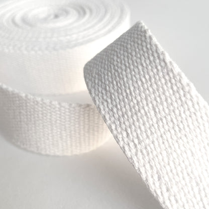 Gurtband Baumwolle 30mm schneeweiß