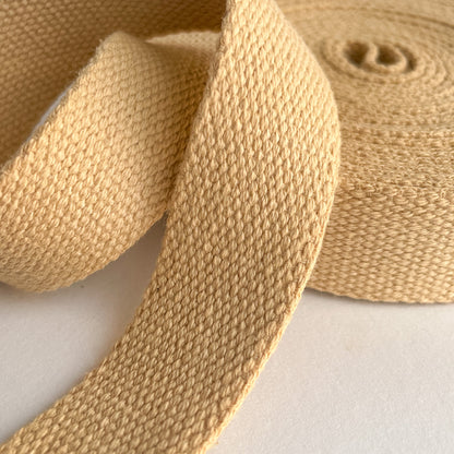 Gurtband Baumwolle 25mm beige