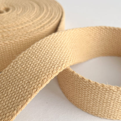 Gurtband Baumwolle 25mm beige