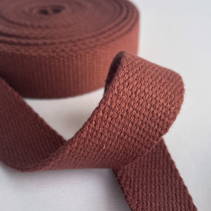Gurtband Baumwolle 25mm rehbraun