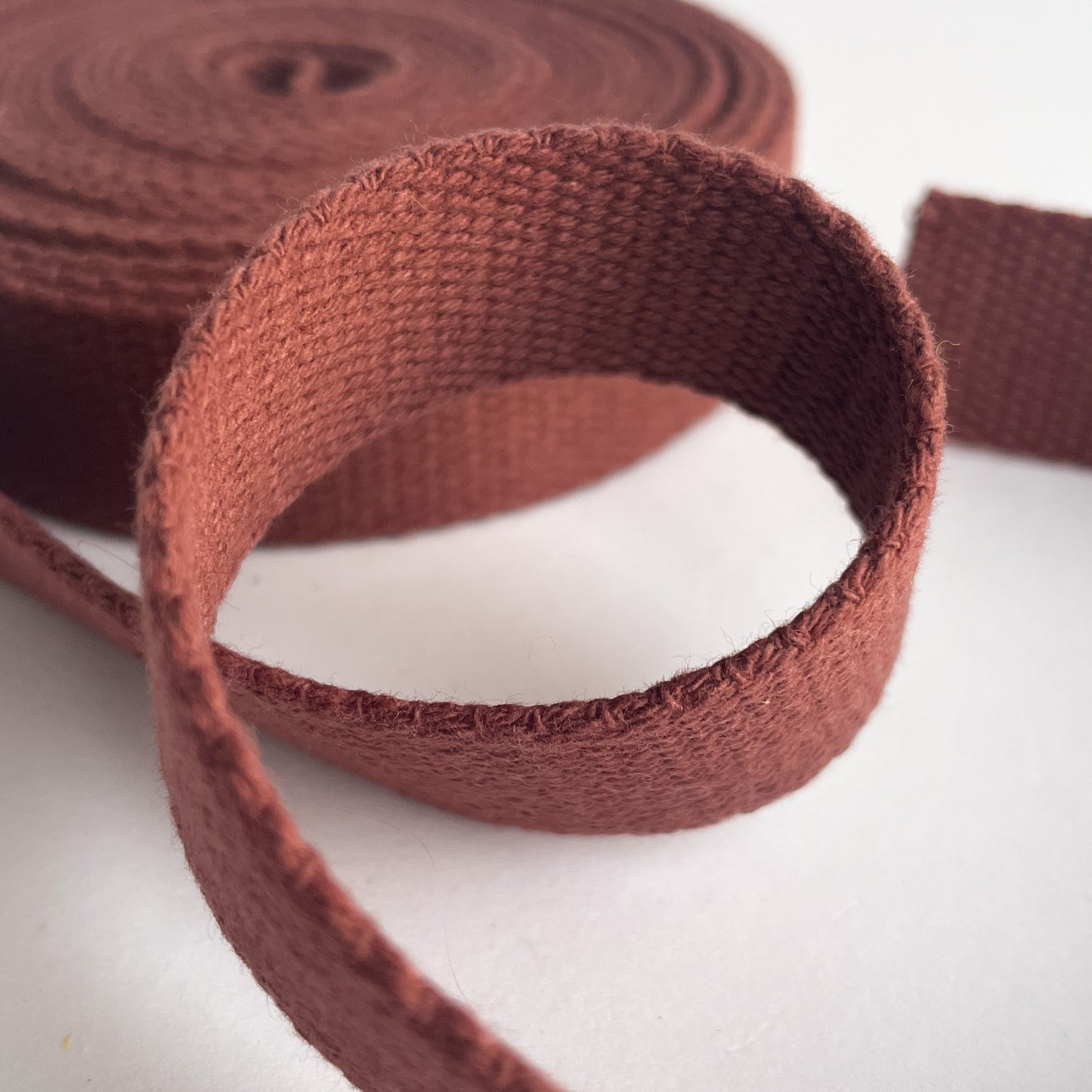 Gurtband Baumwolle 25mm rehbraun