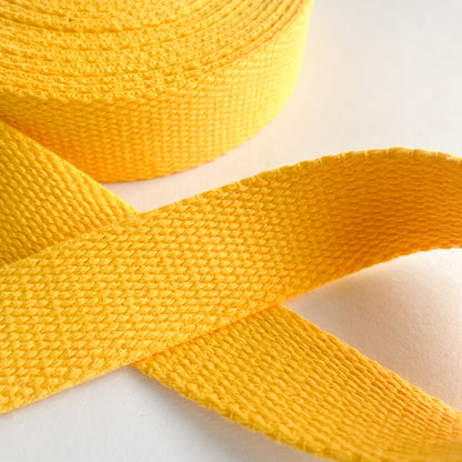 Gurtband Baumwolle 25mm sonnengelb