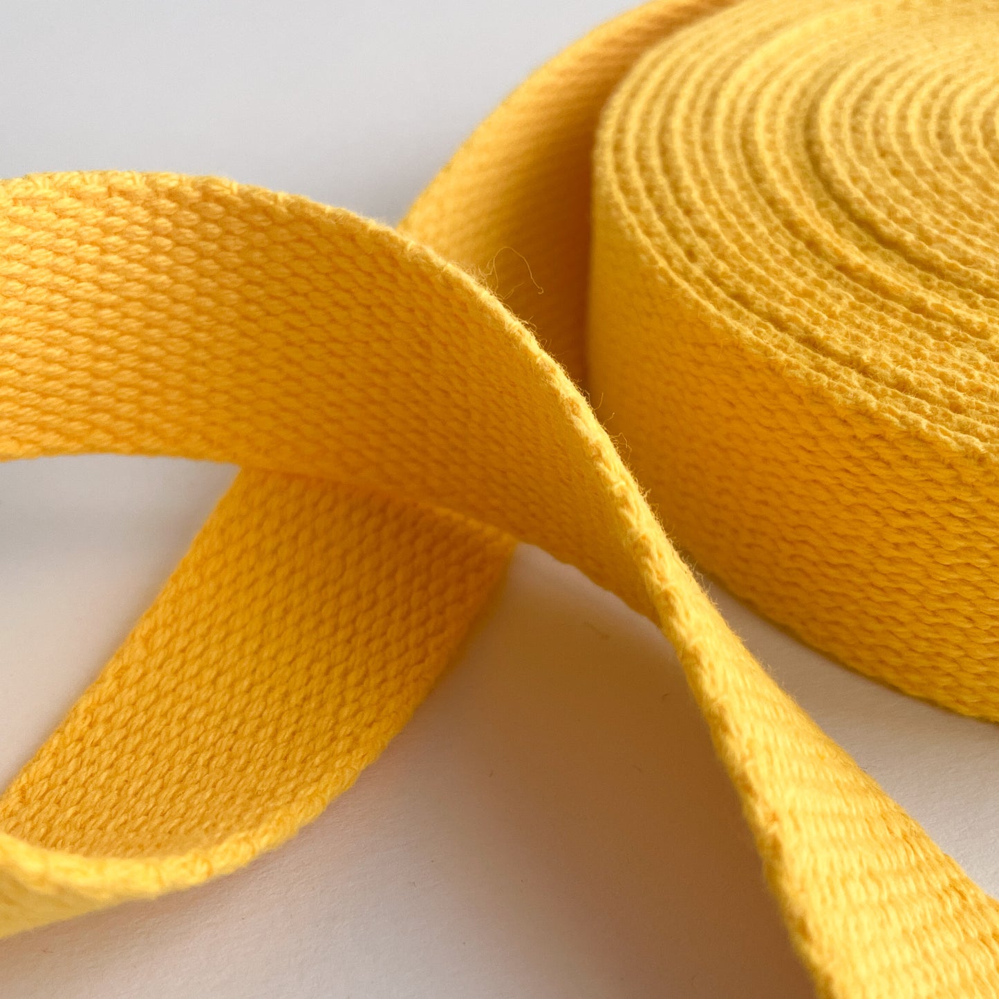 Gurtband Baumwolle 25mm sonnengelb