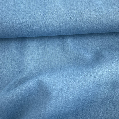 25cm Jeansstoff „Dallas" Stretch mittelblau mittelschwer 8,2oz Swafing