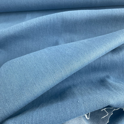25cm Jeansstoff „Dallas" Stretch mittelblau mittelschwer 8,2oz Swafing
