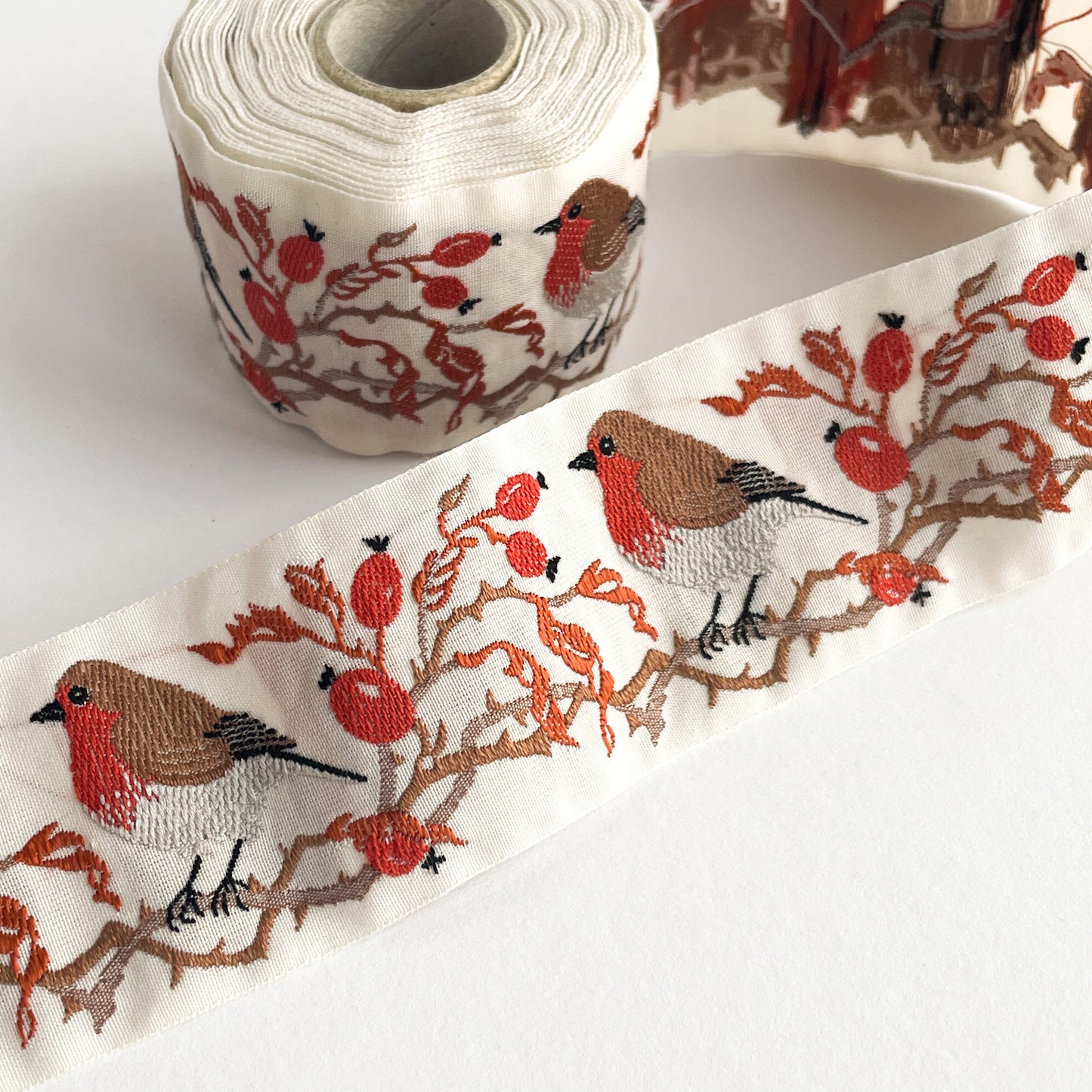 Webband Rotkehlchen Westfalenstoffe