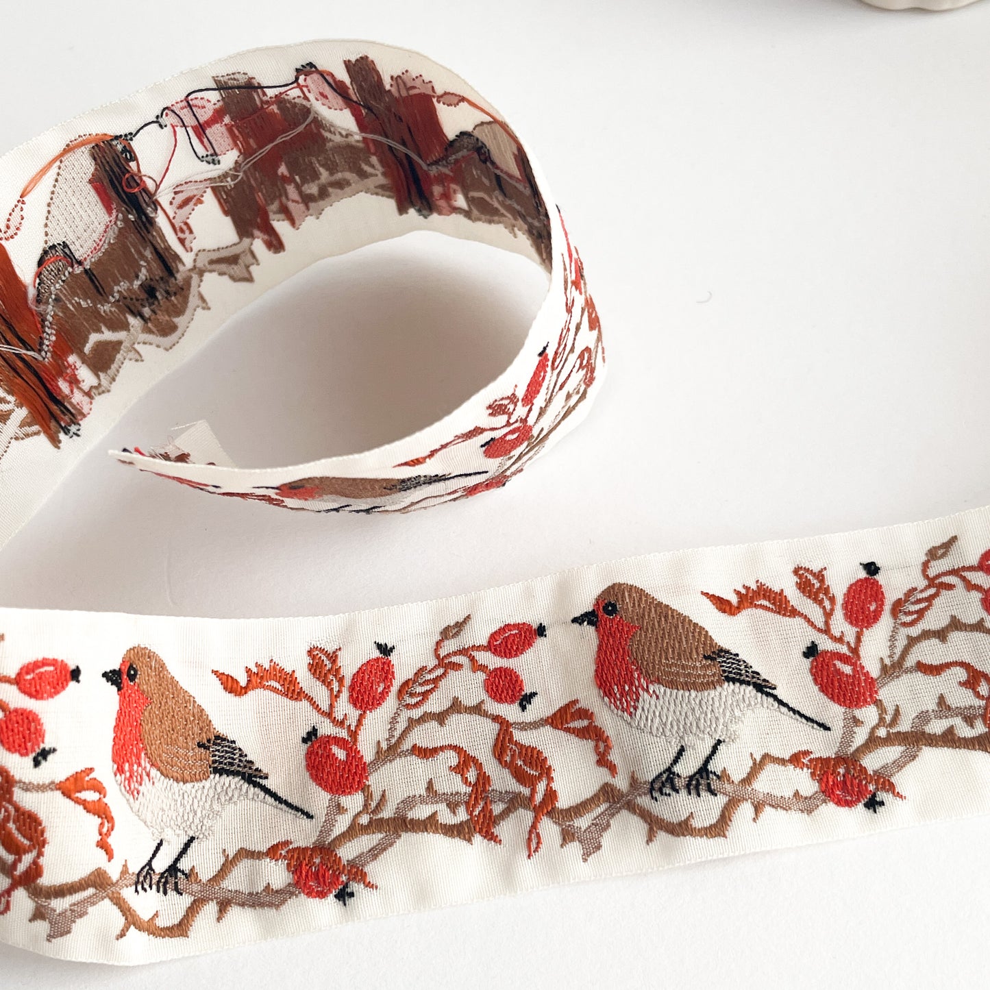 Webband Rotkehlchen Westfalenstoffe