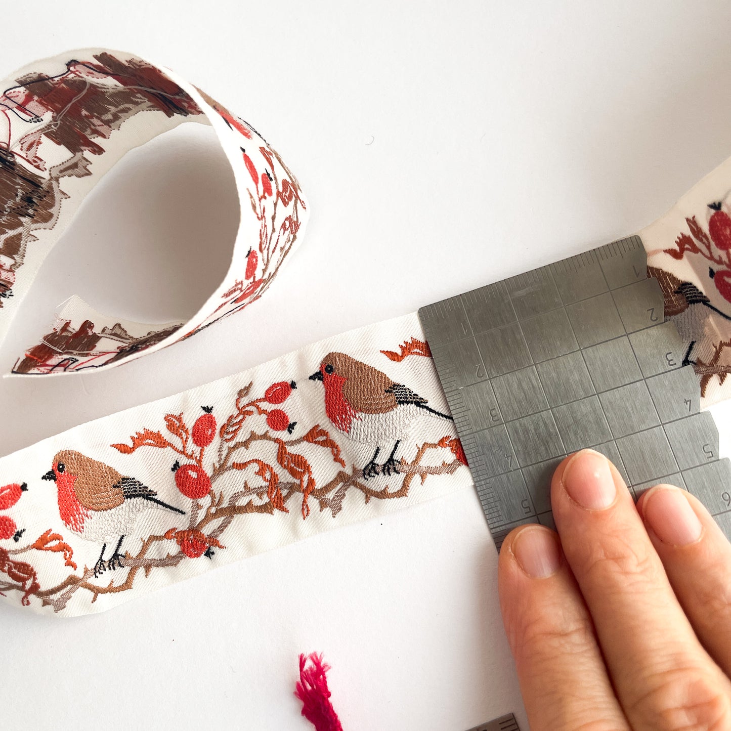 Webband Rotkehlchen Westfalenstoffe