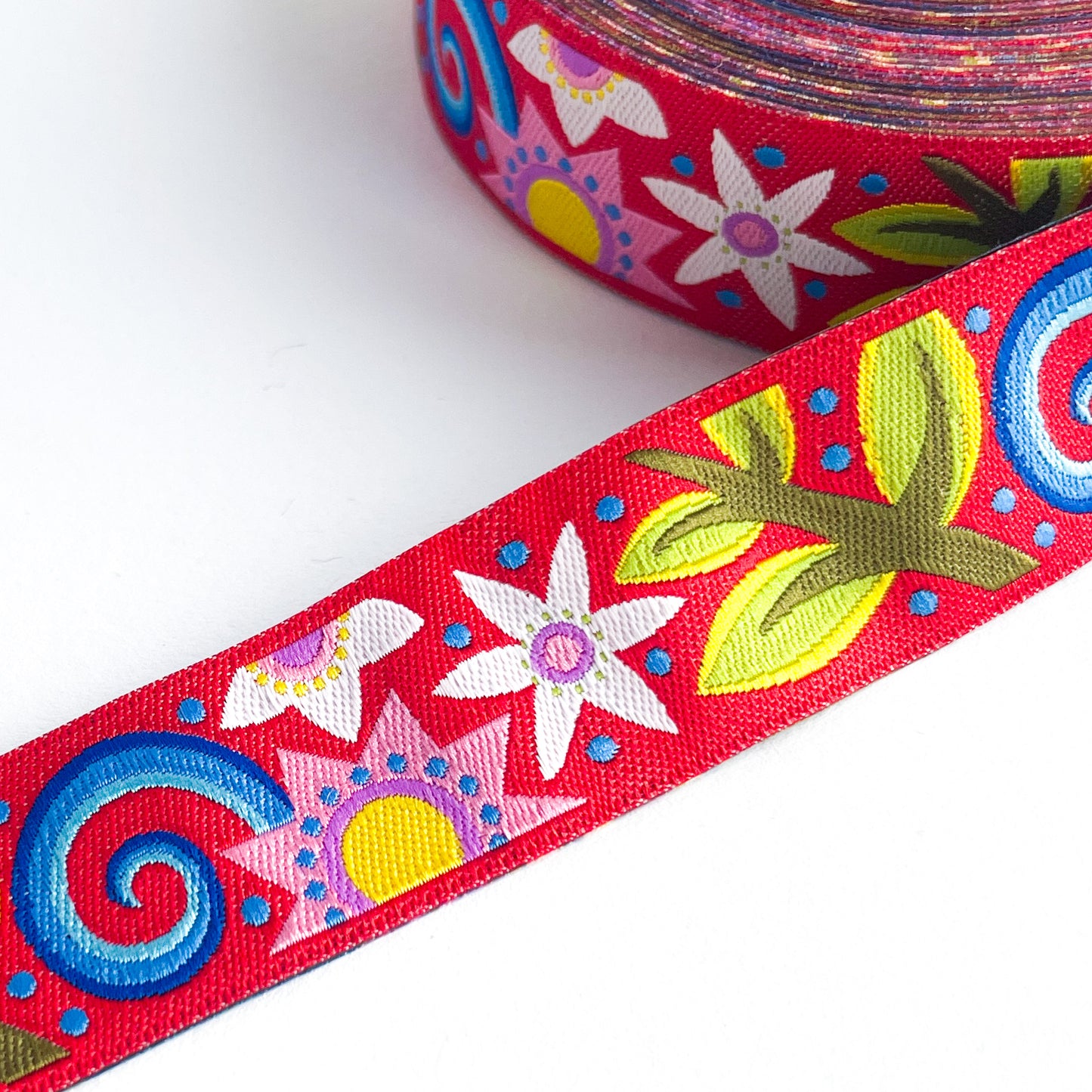 Webband „Red Bouquet" rot Renaissance Ribbons