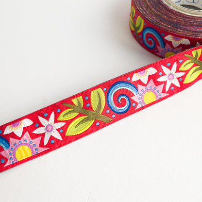 Webband „Red Bouquet" rot Renaissance Ribbons