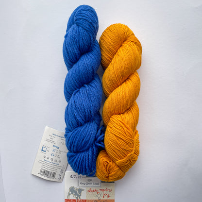 Bio-Wolle „Cheeky Merino Joy" sonnenblume Rosy Green Wool