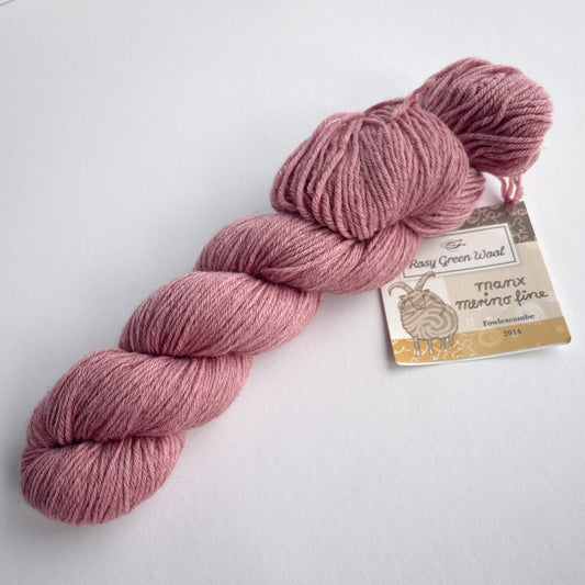 Bio-Wolle „manx merino fine " Somerset Rose Rosy Green Wool