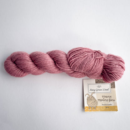Bio-Wolle „manx merino fine " Somerset Rose Rosy Green Wool