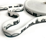 Gurtband Skyline Köln 30mm schwarz/weiß