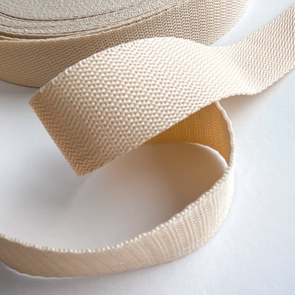 Gurtband 25mm hellbeige soft
