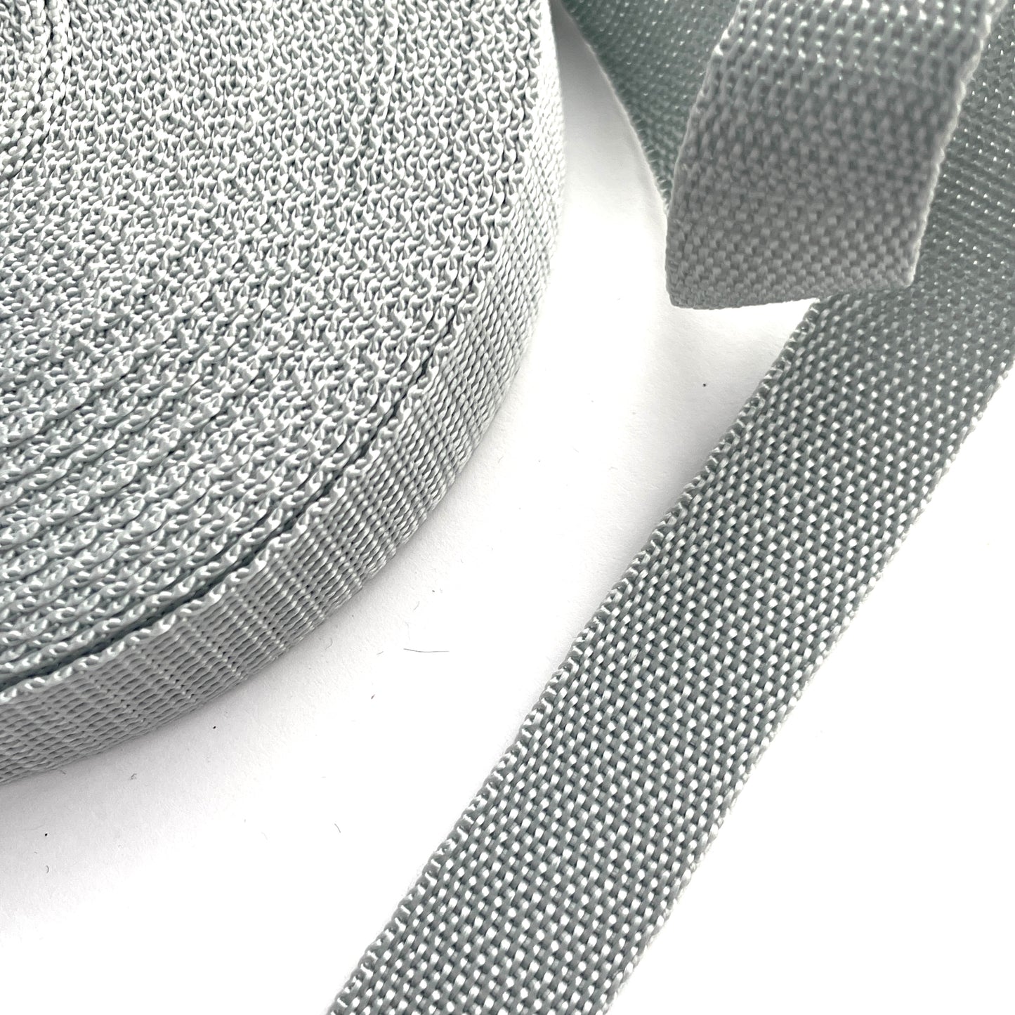 Gurtband 30mm silbergrau soft