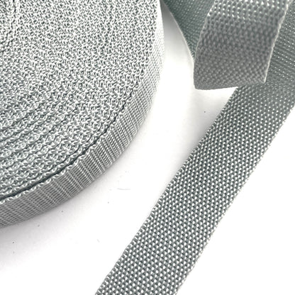 Gurtband 30mm silbergrau soft