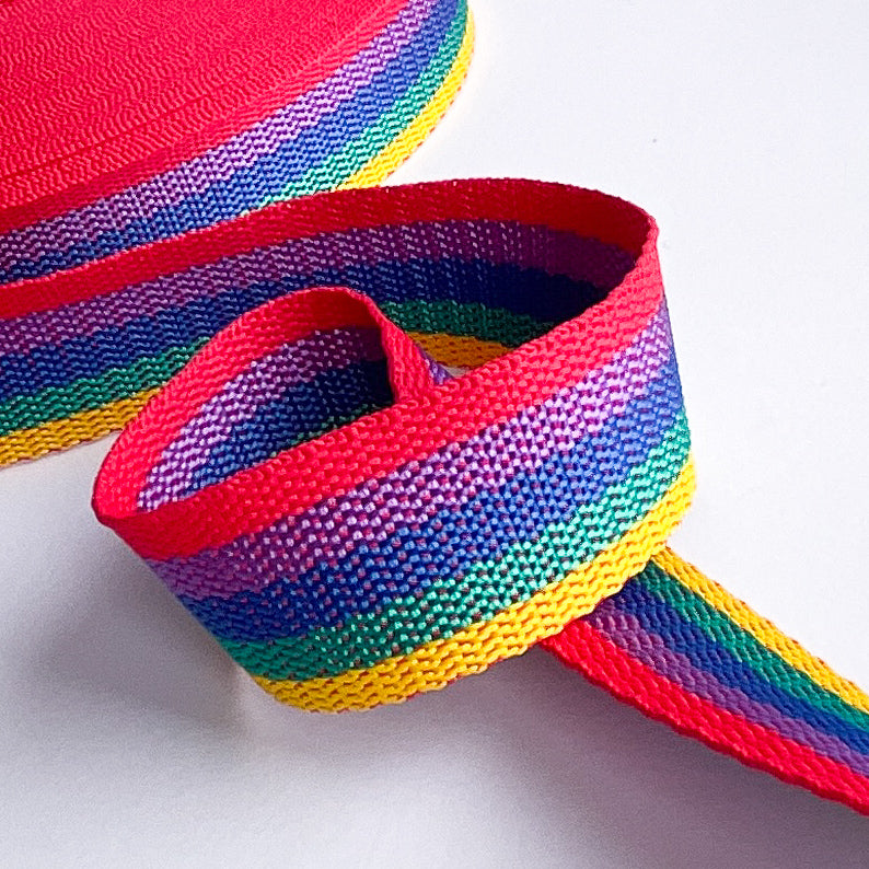 Gurtband 30mm Regenbogen soft