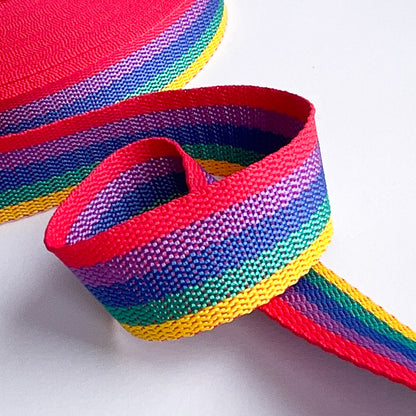 Gurtband 30mm Regenbogen soft
