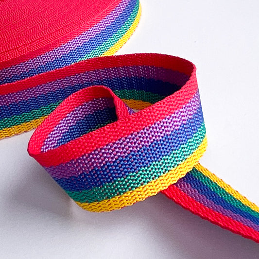 Gurtband 30mm Regenbogen soft