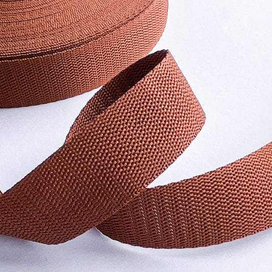 Gurtband 25mm rehbraun soft