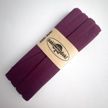 Jersey Schrägband Stretch gefaltet 40/20mm oaki doki