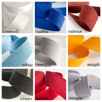 Gurtband Baumwolle 30mm schneeweiß