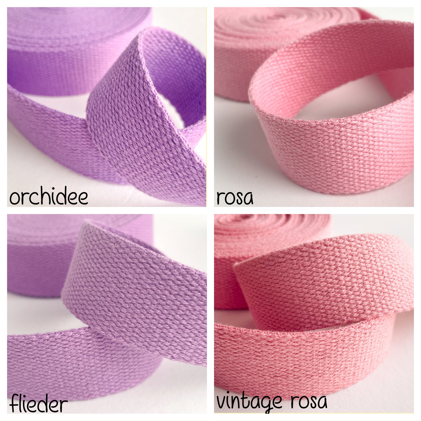 Gurtband Baumwolle 30mm orchidee