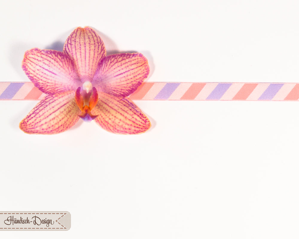 Webband Diagonal Wild Orchid flieder/creme/pfirsich